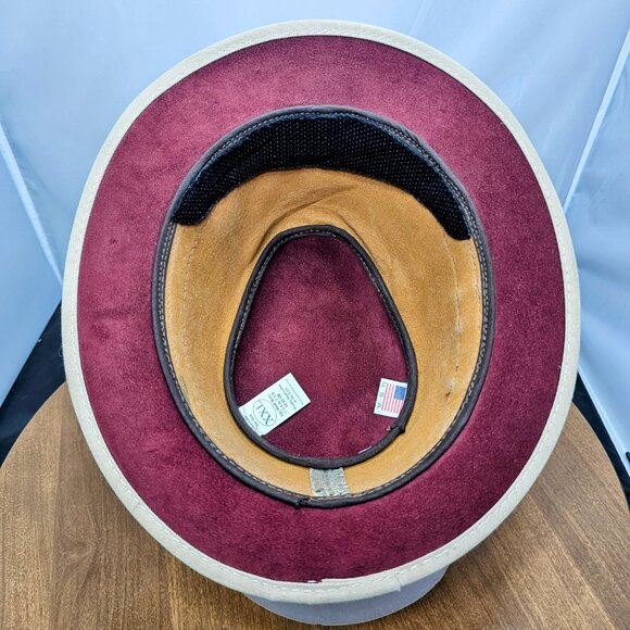 Eco Soho Suede / Fabric Fedora American Hat Makers | Tan | XX-LARGE RARE - Picture 8 of 9